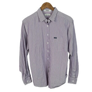 BF695 Mens Faconnable Designer Striped Button Down Shirt XL